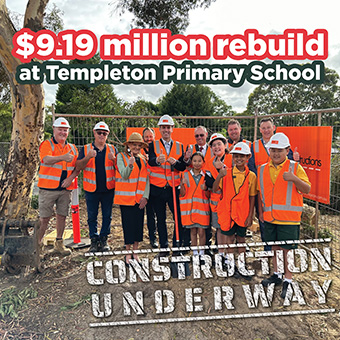 $9.19 million rebuild at Templeton Primary School - Construction Underway!